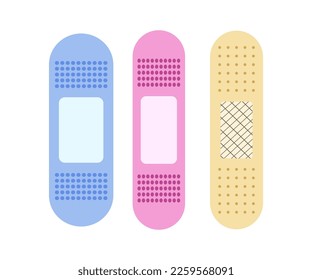 medical plaster, vector flat illustration