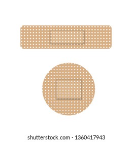 Medical plasters, elastic adhesive bandage. vector illustration