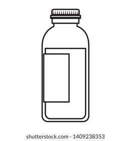 medical plastic bottle with syrup