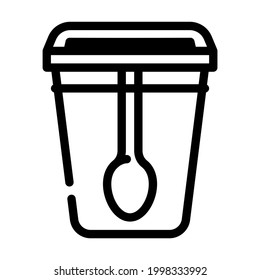 Medizinischer Kunststoff-Paket Linie Symbol Vektor. medizinisches Plastikverpackungszeichen. isoliertes Kontursymbol