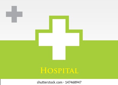 Medical Plus. Hospital Sign