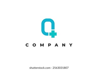 medical plus and letter q logo