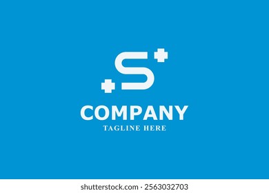 medical and plus letter s logo
