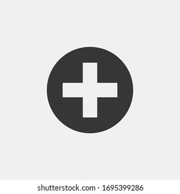 medical plus vector icon sign health and hospital