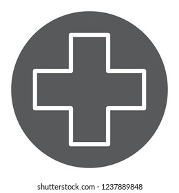 Medical point glyph icon, medicine and hospital, help point sign, vector graphics, a solid pattern on a white background, eps 10.