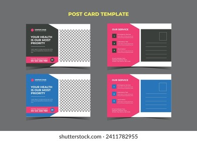 Medical Post card Template Design