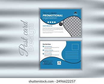 Diseño de diseño de Plantilla de Vector de tarjeta postal médica.