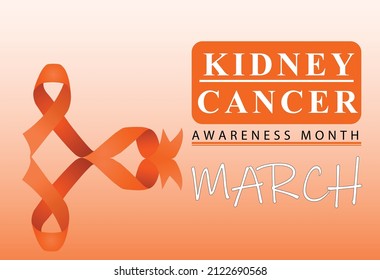 Medical Poster Or Banner Vector Illustration Design Of Kidney Cancer Awareness Month March