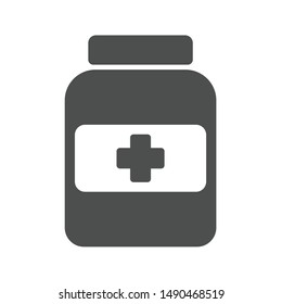 medical potion vector icon isolated on white background. medical potion flat icon for web, mobile and user interface design. medical healthcare concept