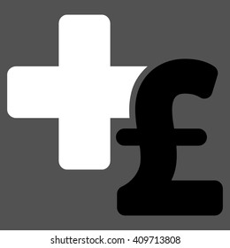 Medical Pound Business vector icon. 