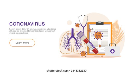 Medical precaution concept. Vector illustration flat design. Abstract background. Chinese coronavirus outbreak. Covid-19