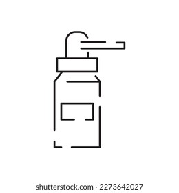 Medical preparats or drug flat line icon. Medicine and Emergency stroke vector drug element. Simple vector pharmacy and health line icon hospital