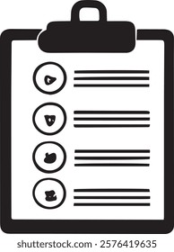 Medical Prescription Black Filled Vector Icon. Medical record folder icon.