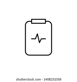 Medical prescription, board isolated on white background with a heartbeat inside of it EPS Vector