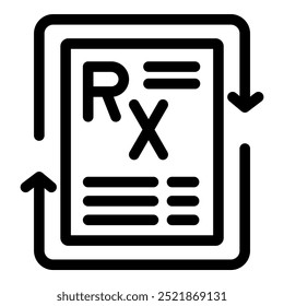 Medical prescription form being updated with arrows showing changes