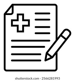 Medical Prescription Icon Element For Design