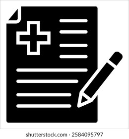 Medical Prescription Icon Element For Design