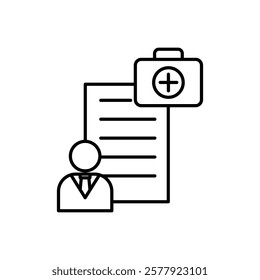 medical Prescription icon Flat illustration sign