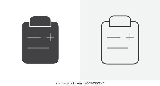 medical Prescription icon Line graphics illustration