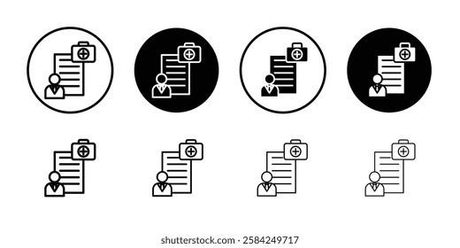 medical Prescription icon linear logo isolated