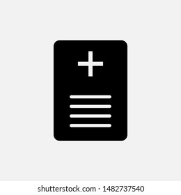 Medical Prescription Icon - Sign & Symbol Logo Vector.