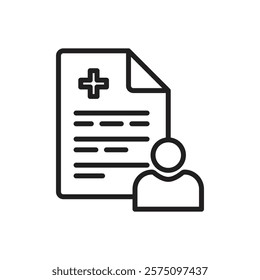 medical Prescription icon Simple thin outline