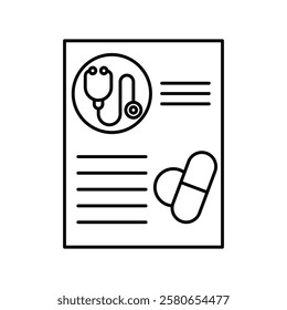 medical Prescription icon Vector logo set flat