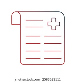 medical prescription icon with white background vector stock illustration