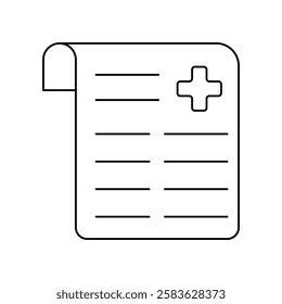 medical prescription icon with white background vector stock illustration