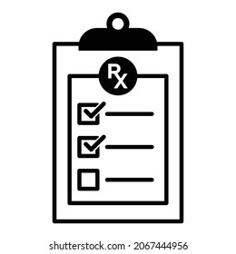 Medical prescription icons vector design template.