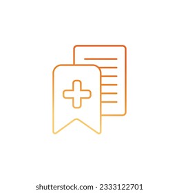 Medical Prescription on white background for graphic and web design. Simple vector sign. Internet concept symbol for website button or mobile app