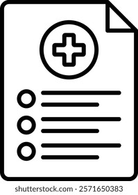 Medical Prescription vector icon. Can be used for printing, mobile and web applications.