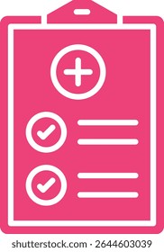 Ícone vetorial de Receita Médica. Pode ser usado para impressão, aplicativos móveis e da Web.