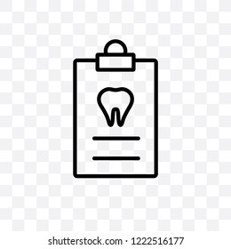 Medical prescription vector linear icon isolated on transparent background, Medical prescription transparency concept can be used for web and mobile