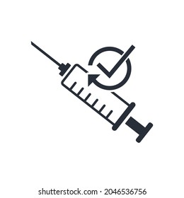 Medical prevention. Vaccination. Vector linear icon isolated on white background.