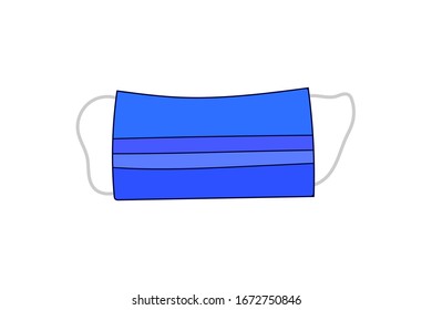 medical preventive mask. eps10 vector stock illustration.