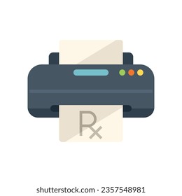 Icono de impresión médica vector plano. Salud en línea. Medicina remota aislada
