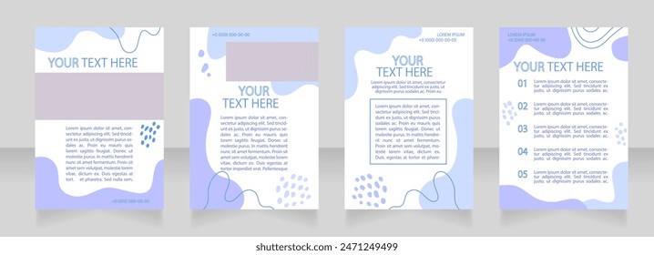 Diseño de diseño de folleto en blanco de publicidad de procedimientos médicos. Asistencia sanitaria. Conjunto de Plantillas de póster de Vertical con espacio de copia vacío para texto. Colección de informes corporativos prefabricados. Páginas de papel de folleto editables