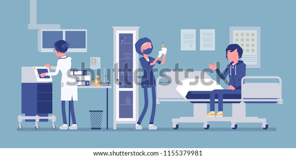 Medical Procedures Doctors Office Hospital Room Stock Vector (Royalty ...