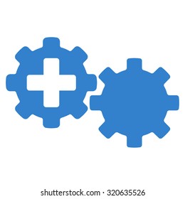 Medical Process vector icon. Style is flat symbol, cobalt color, rounded angles, white background.