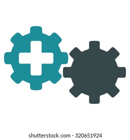 Medical Process vector icon. Style is bicolor flat symbol, soft blue colors, rounded angles, white background.