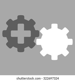 Medical Process vector icon. Style is bicolor flat symbol, dark gray and white colors, rounded angles, silver background.