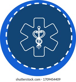 medical profession symbol vector illustration blue background coronavirus 2019