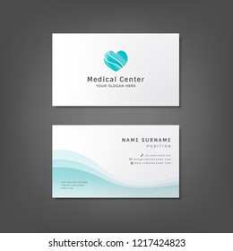 Medical professional business card design mockup