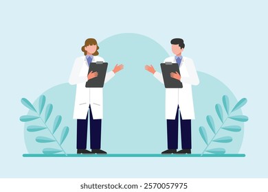 Medical professional Concept. Colored flat vector illustration isolated.
