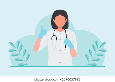 Medical professional Concept. Colored flat vector illustration isolated.