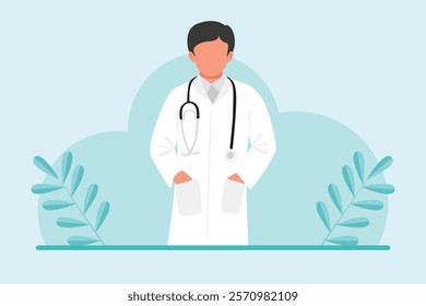 Medical professional Concept. Colored flat vector illustration isolated.