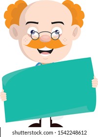 Medical Professional Doctor - Holding a Paper Banner