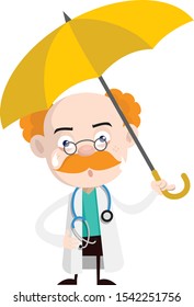 Medical Professional Doctor - Standing with Umbrella
