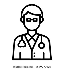 Medical Professional with Stethoscope and Lab Coat

